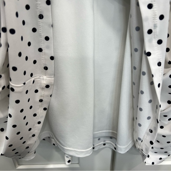 Lauren Ralph Lauren Polka-Dot Jersey Midi Dress Dark Navy 6 Preppy Old Money - Picture 5 of 11